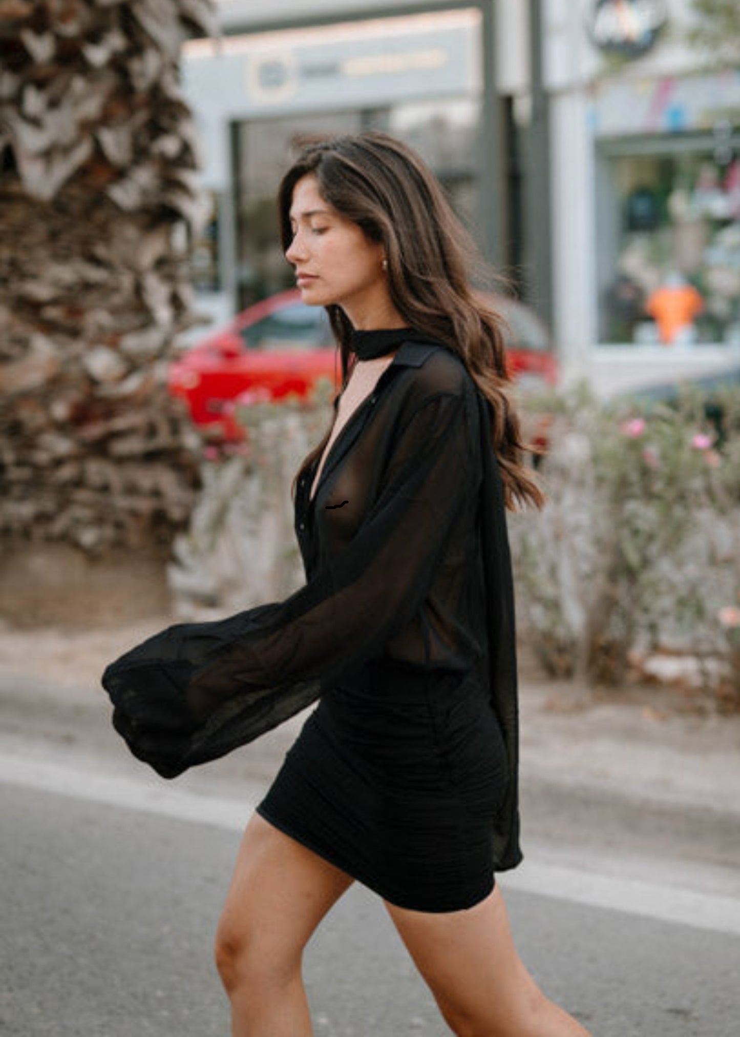 Lora Black Mini Dress