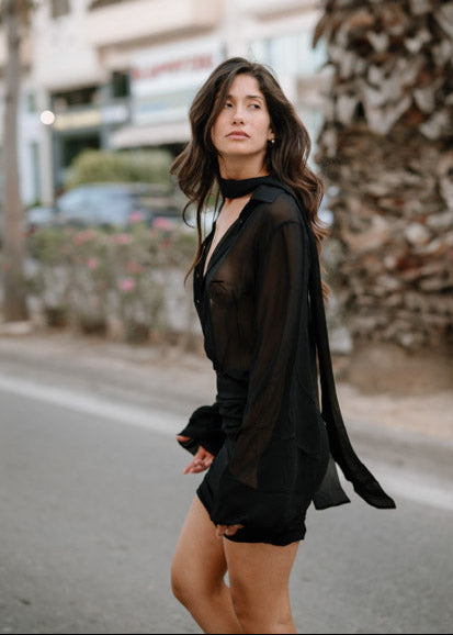 Lora Black Mini Dress