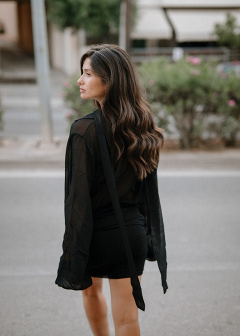 Lora Black Mini Dress