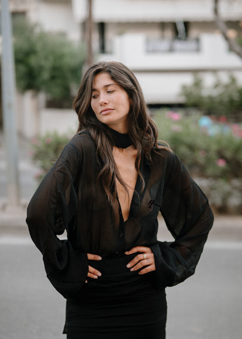Lora Black Mini Dress