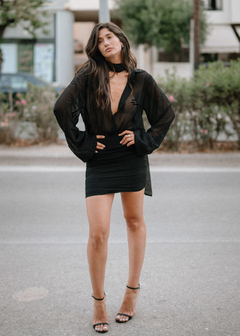 Lora Black Mini Dress
