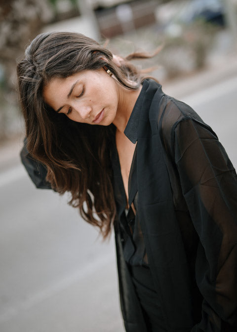 Lora Black Mini Dress