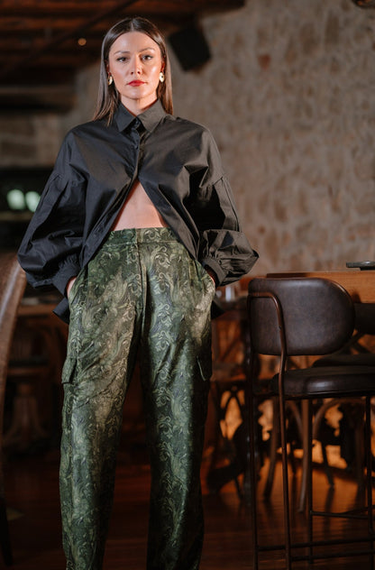 Margot Velvet Green Pants