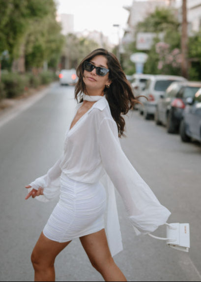 Lora White Mini Dress