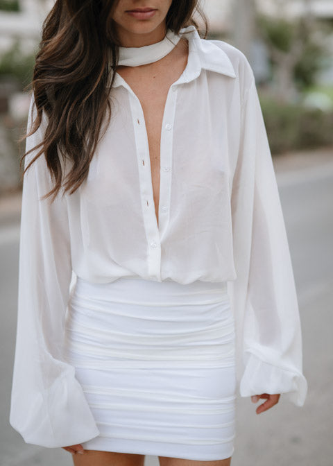 Lora White Mini Dress