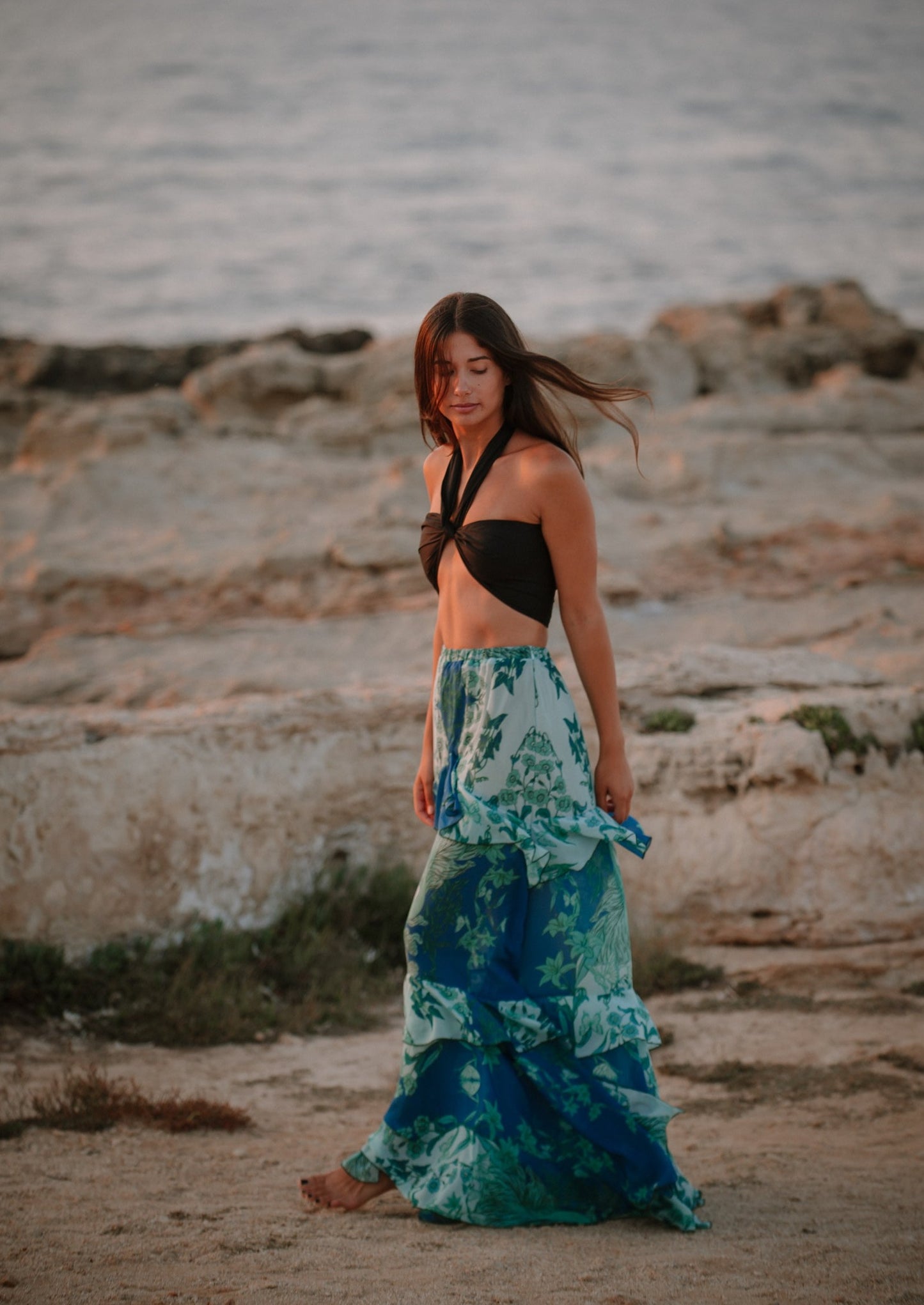 Ocean Drops Maxi Skirt