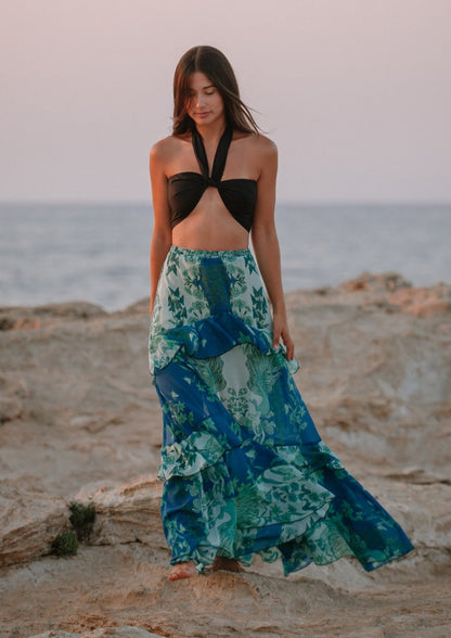 Ocean Drops Maxi Skirt