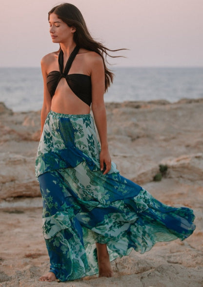 Ocean Drops Maxi Skirt