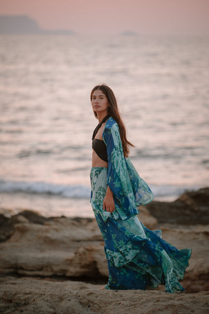 Ocean Drops Maxi Skirt