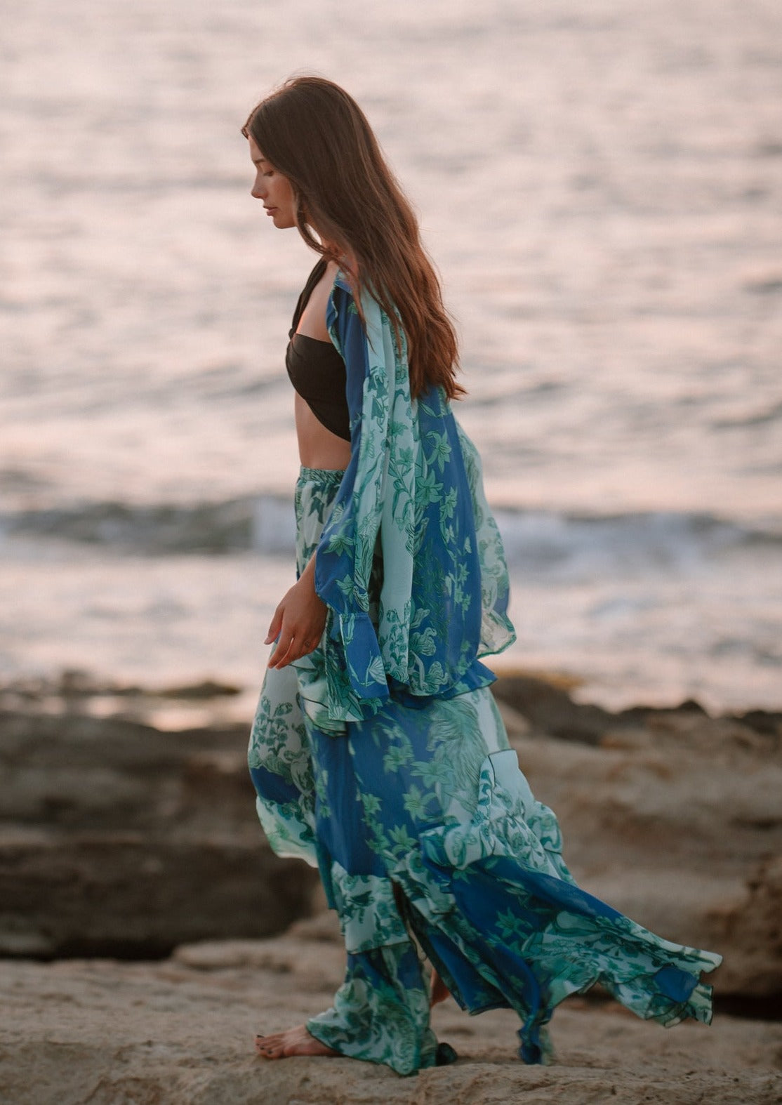 Ocean Drops Maxi Skirt