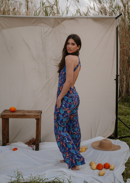 Botanical Blue Jumpsuit