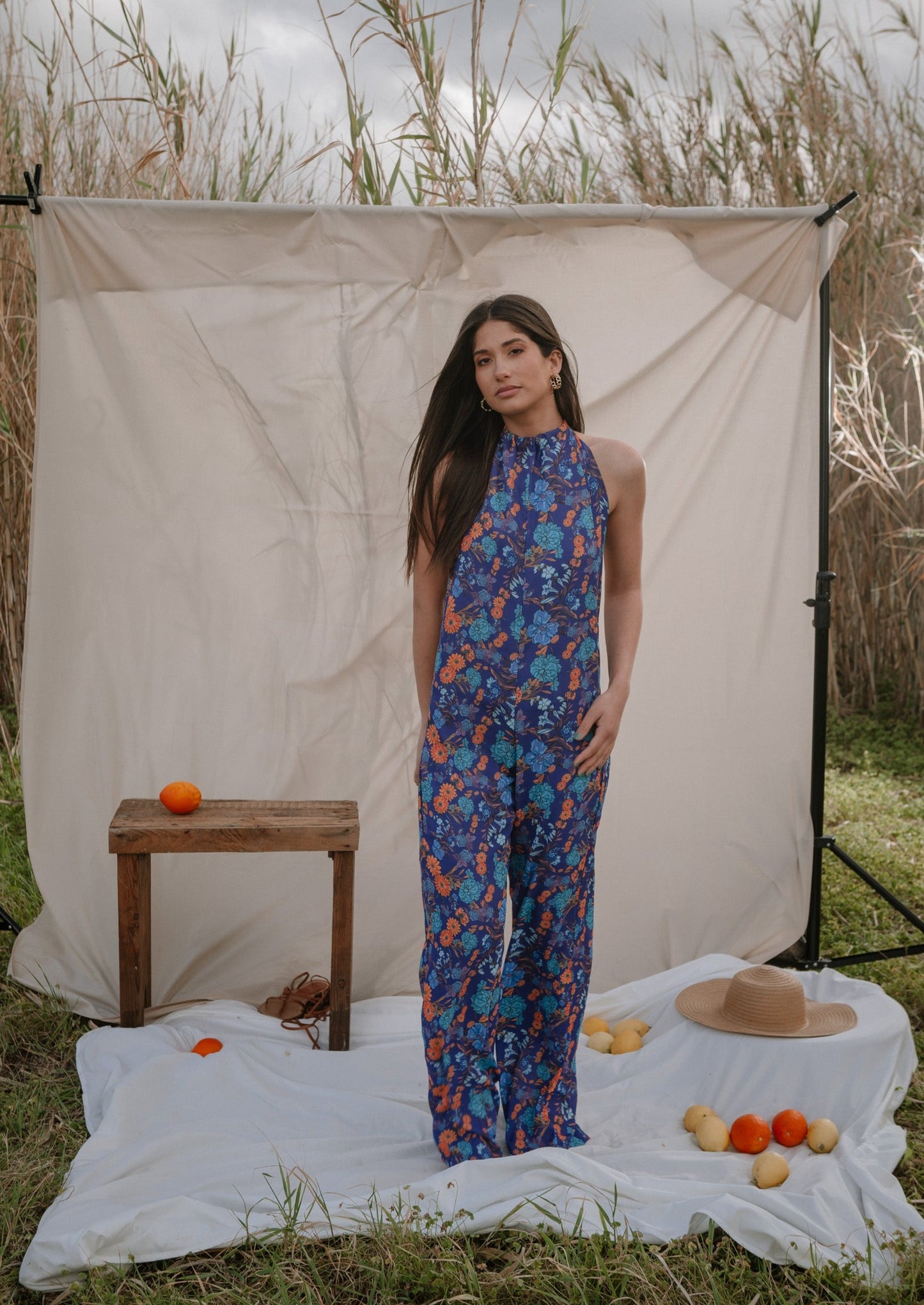 Botanical Blue Jumpsuit