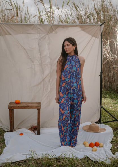 Botanical Blue Jumpsuit