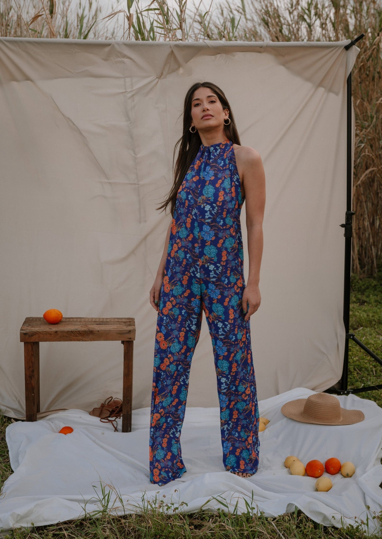 Botanical Blue Jumpsuit