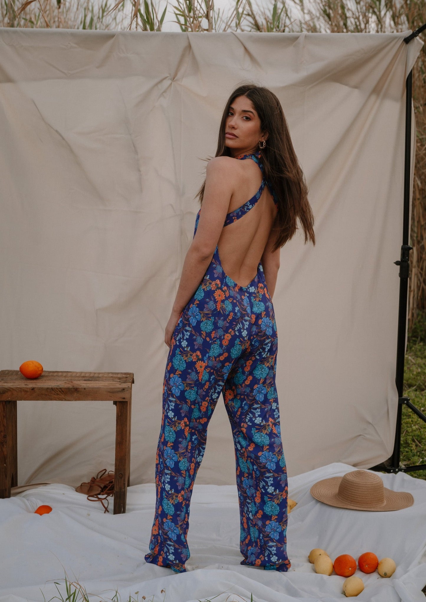 Botanical Blue Jumpsuit