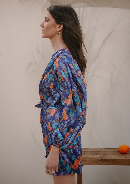 Botanical Blue Dress