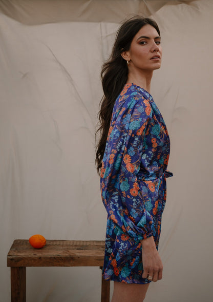 Botanical Blue Dress